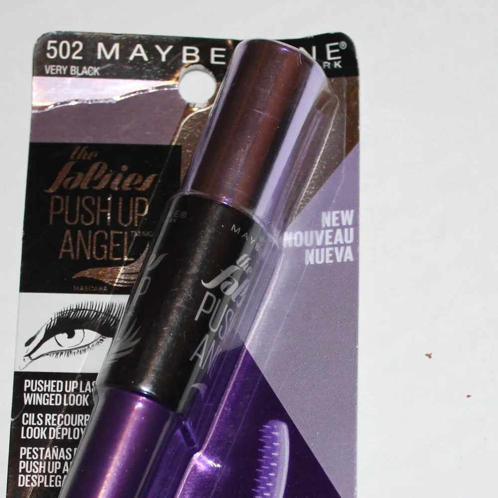 Maybelline 502 Very Black Mascara Falsies Push Up Angel Washable Mascara NIP